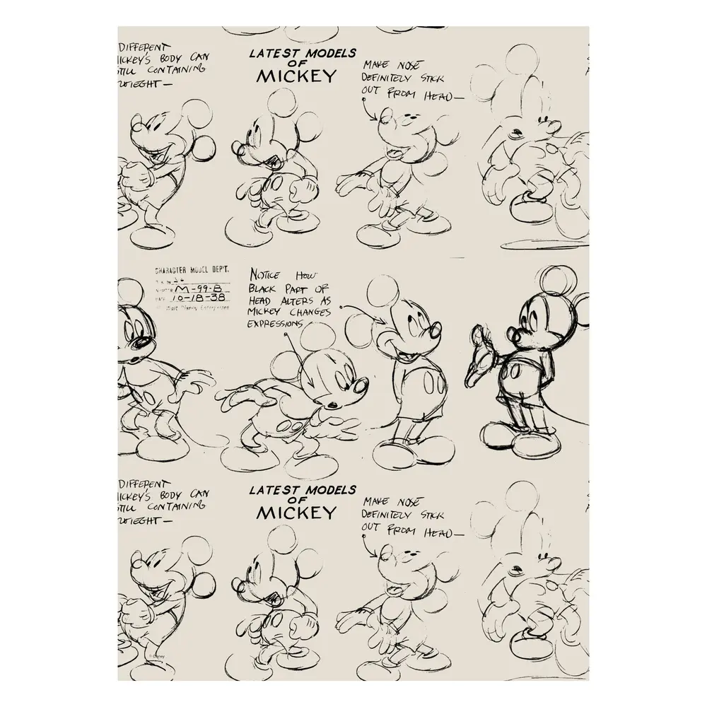 Mickey Mouse Plakat 30x40 cm - Charmerende Kunstværk