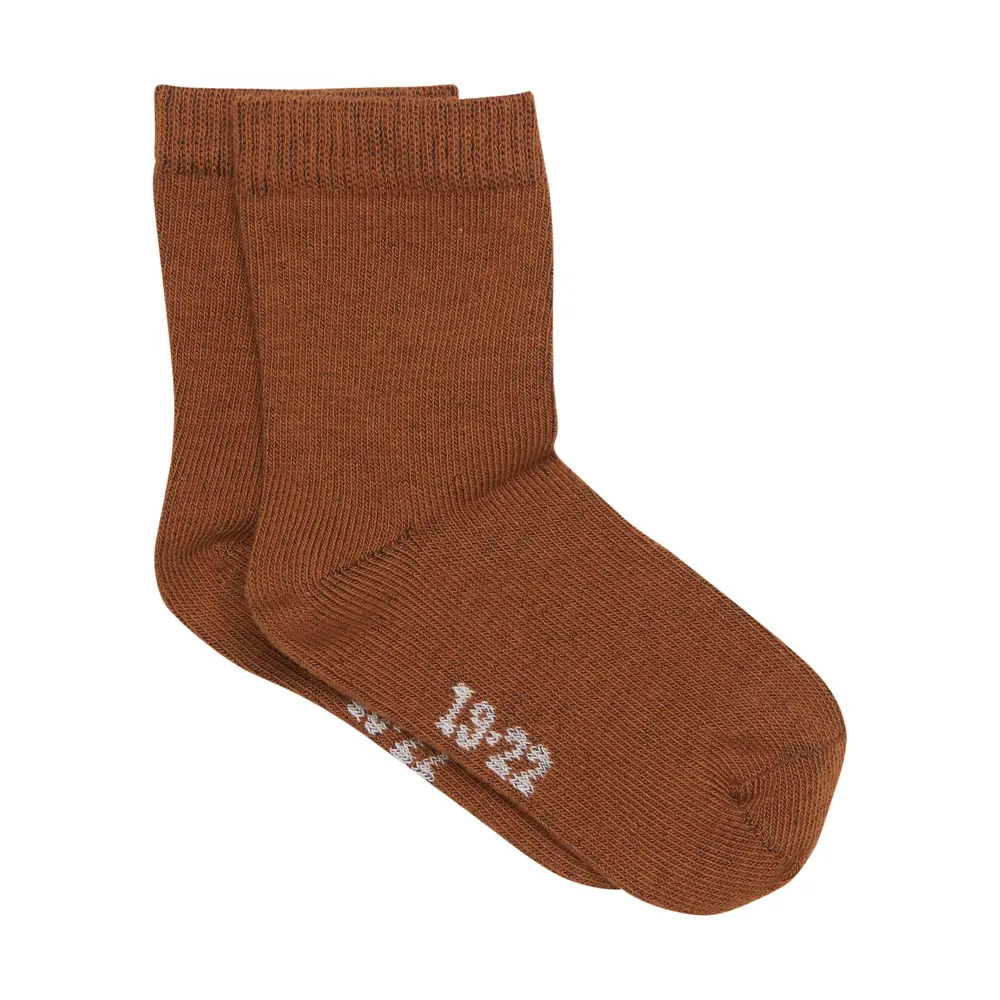 Ankelstrømper Solid Chipmunk fra BeKids - Komfort til hverdag