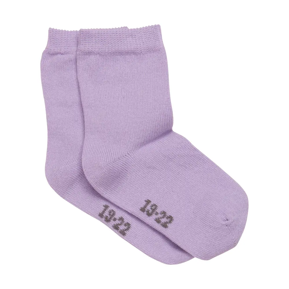 Ankle Sok  Solid   Lavender   27 30 fra Bekids