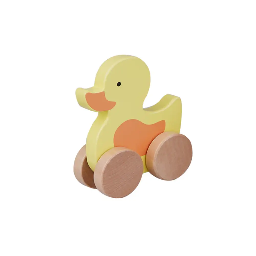 Wooden Duck On Wheel fra Barbo Toys