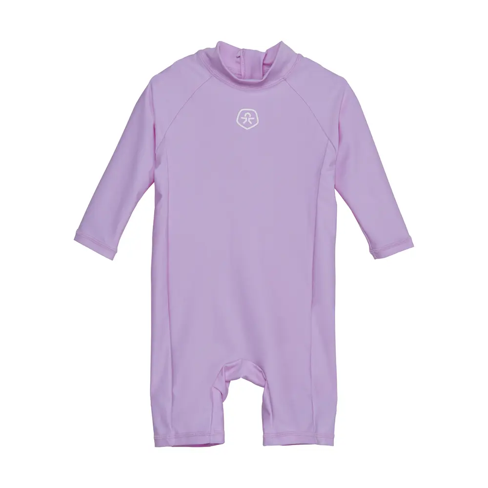 Langeærmet svømmedragt i lavendel fra Color Kids
