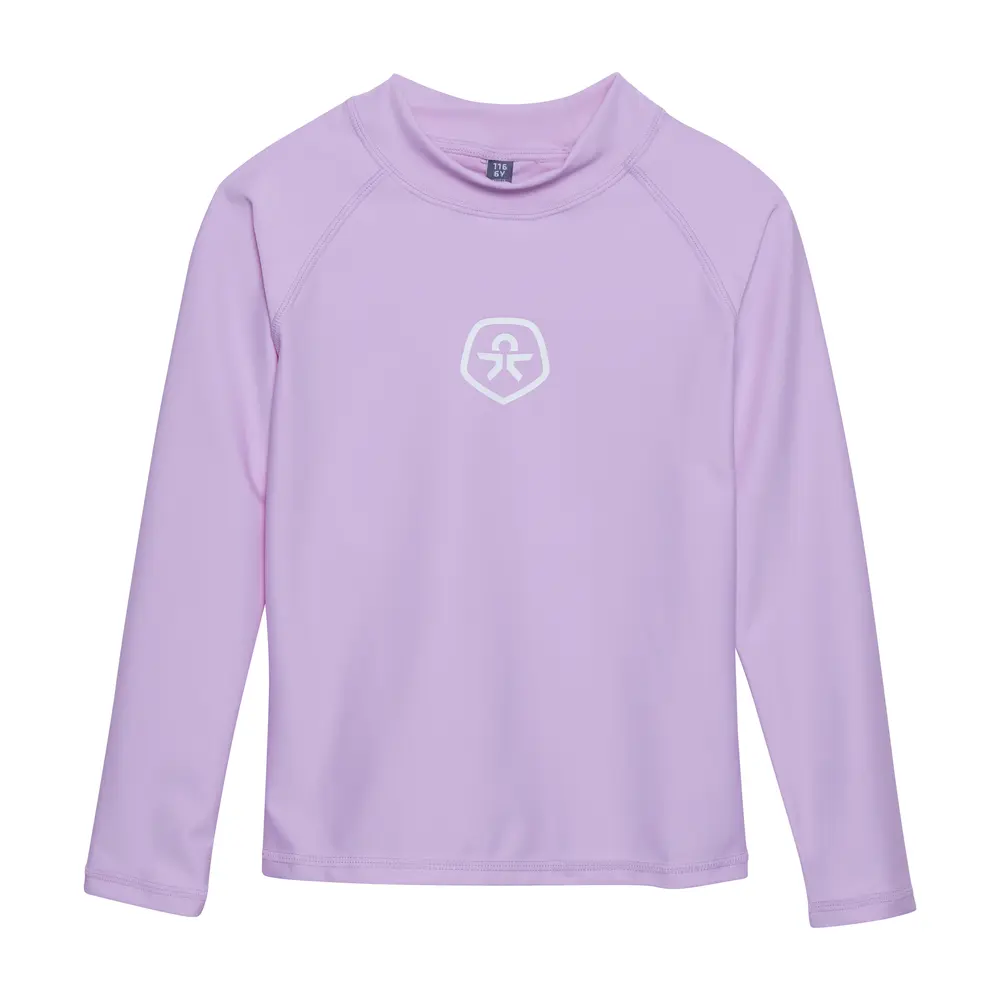 Langærmet T-shirt i Lavendel med Logo fra Color Kids