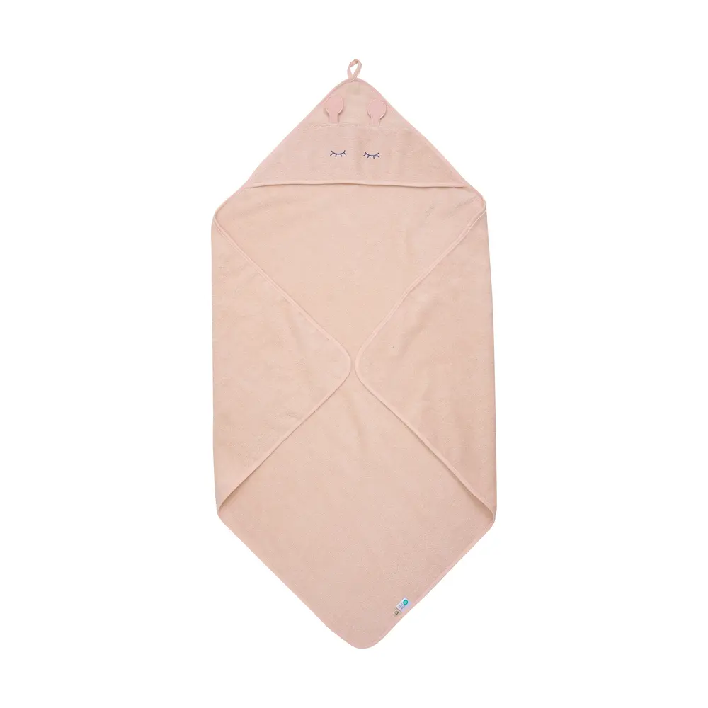 Håndklæde med hætte i Rose Dust - Blødt og varmt til børn