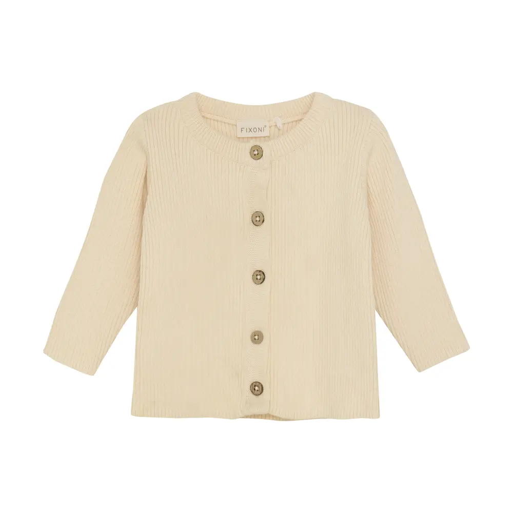 Klassisk Cardigan i Buttercream fra Fixoni - Perfekt til Efteråret