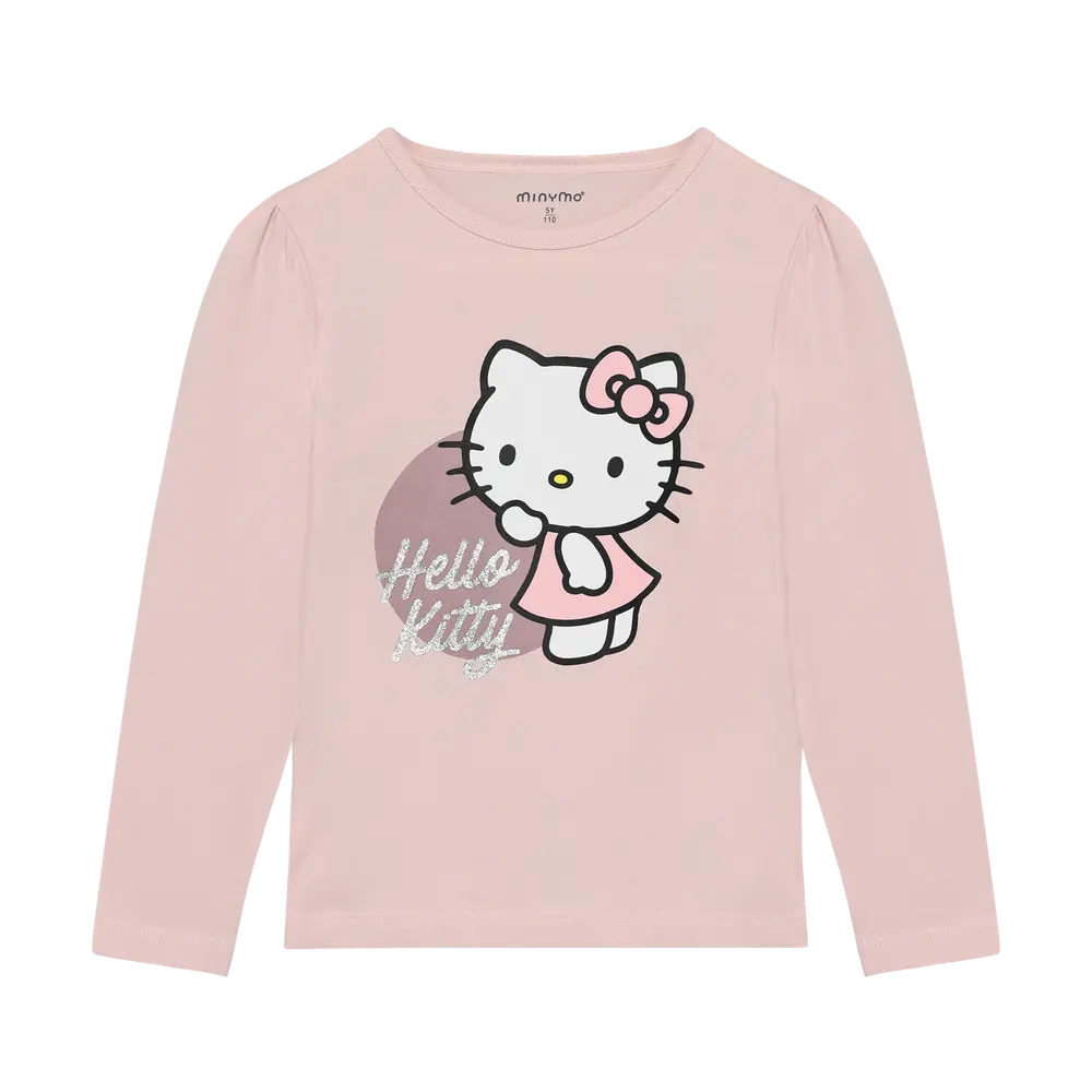 Minymo Bluse med Hello Kitty Print - Lyserød Søde Tilbud!