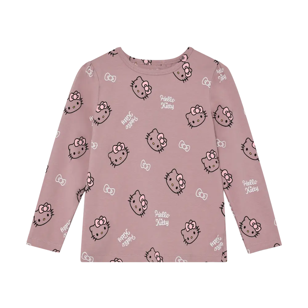 Sød Hello Kitty bluse i støvet rosa fra Minymo