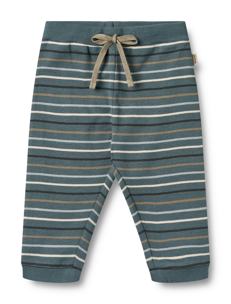 Bløde Leo Jersey Bukser med Striber til Baby - Økologisk Bomuld