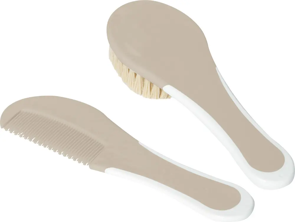 Kam & Børste Sæt Taupe fra Bébé-jou - Pleje til Baby