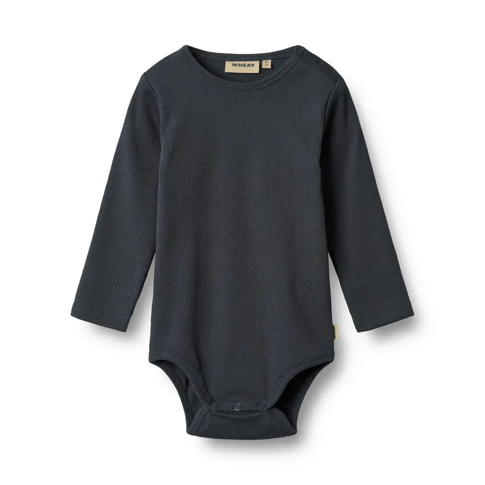 Langærmet Rib Body i Økologisk Bomuld til Baby - Tilbud!