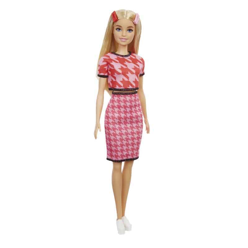 Barbie Fashionista Dukke med Houndstooth Top - Tilbud!