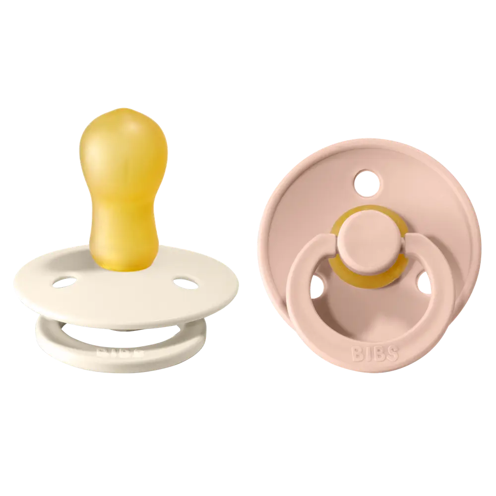 2 Pk. Farverige Latex Sutter - Ivory Blush fra Bibs