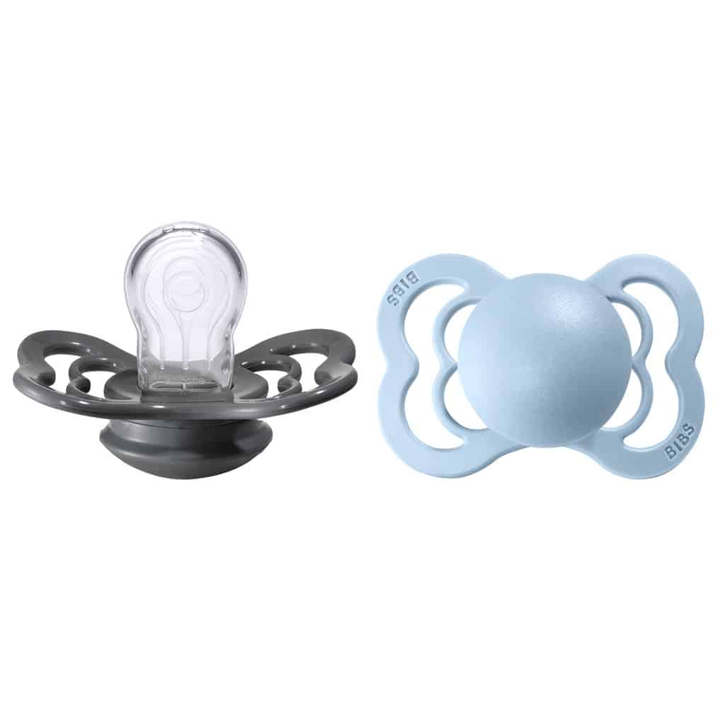Supreme Silikone   Str. 1   Iron Baby Blue fra Bibs