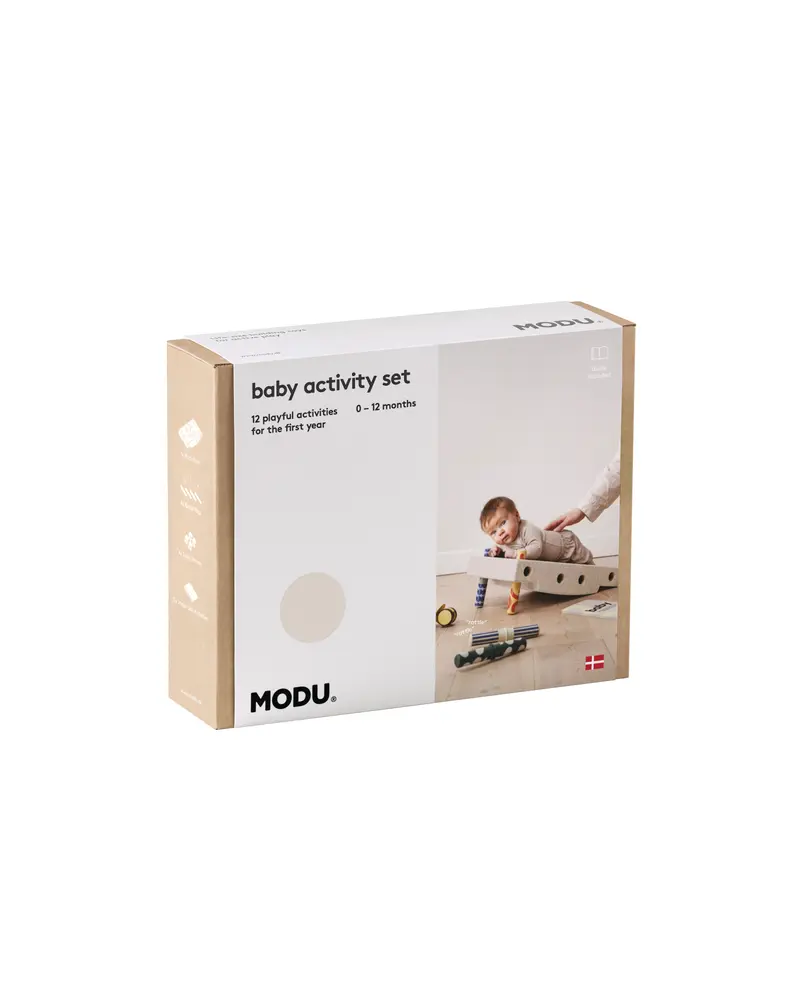 Baby Motoriksæt - 12 Aktiviteter til Din Lille i Sand Grey & Honey Yellow