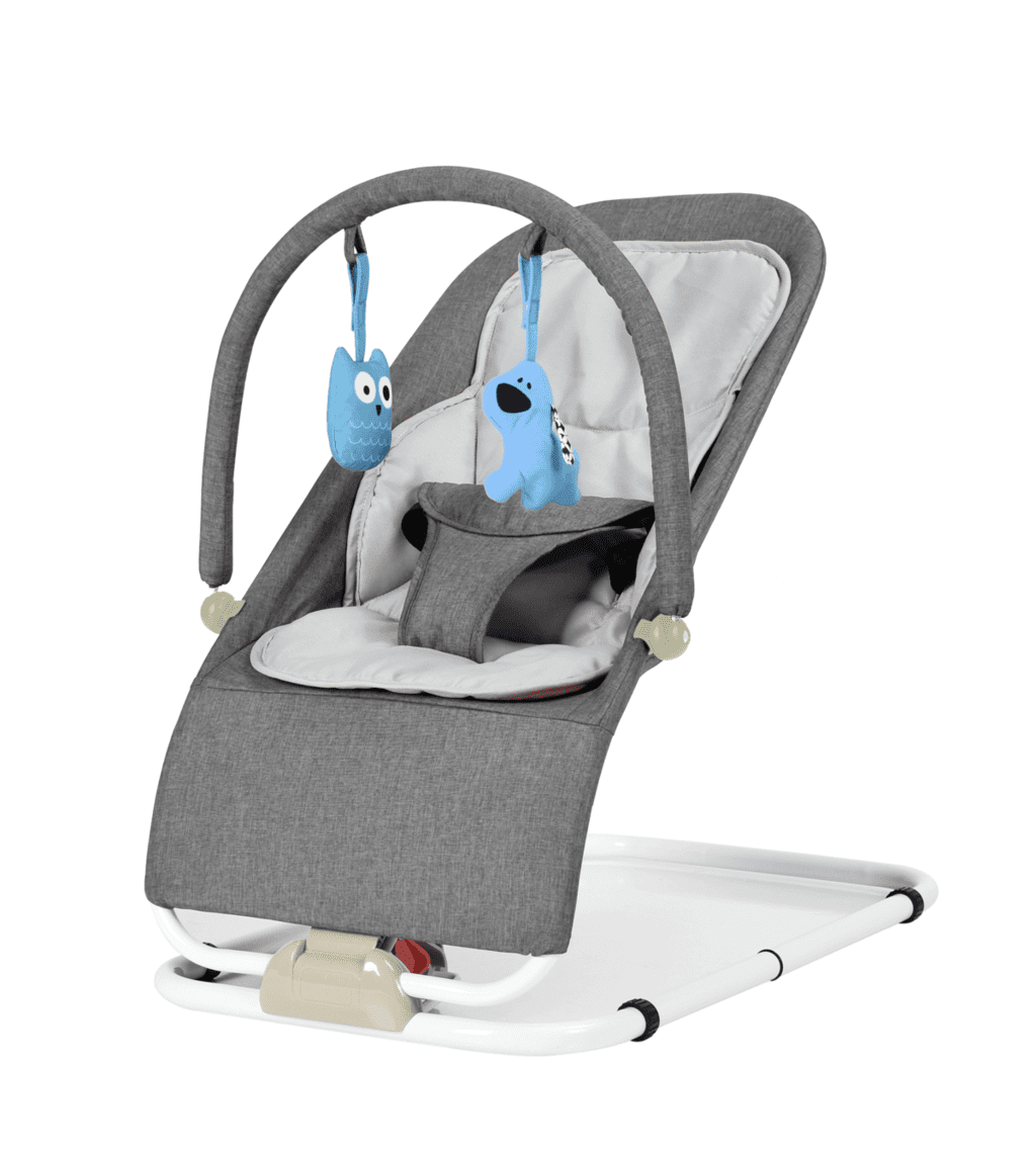 Grey Baby Bouncer Comfortable 0 9 Kg. fra Basson Baby