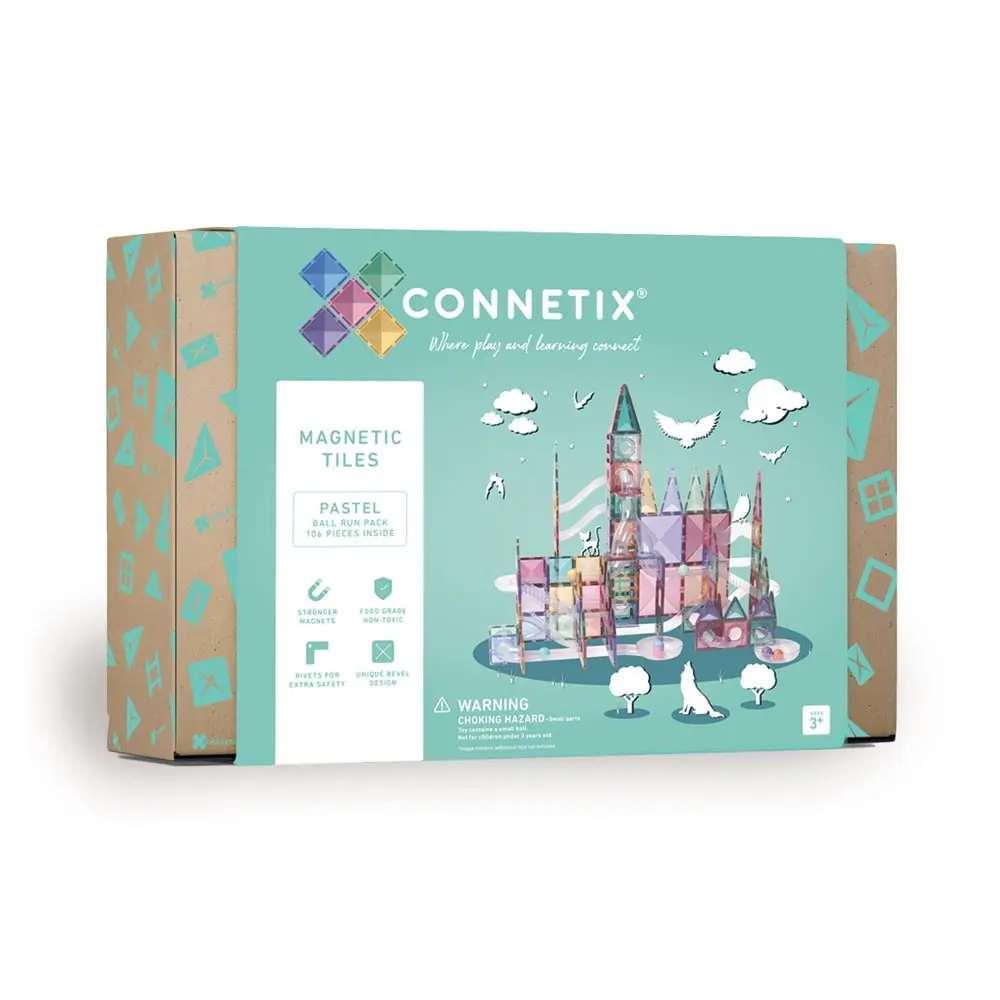 Connetix Kuglebane Magnetsæt 106 Dele - Pasteltilbud!