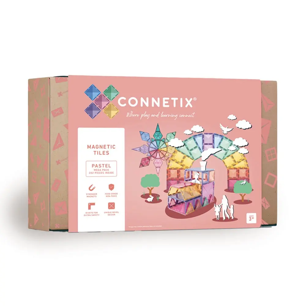Mega Pack    Magnetsæt 202 Dele   Pastel fra Connetix