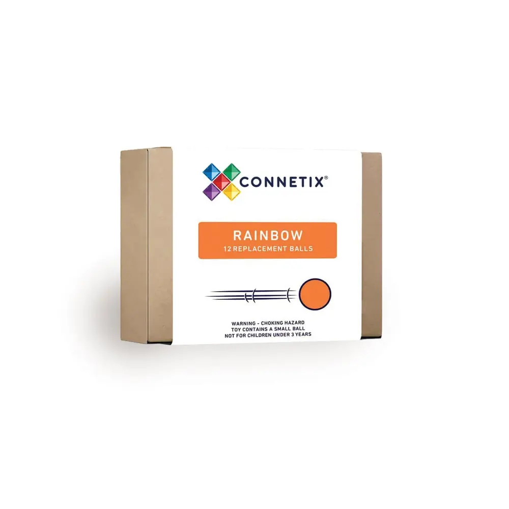Connetix Ball Pack - 12 Regnbue Kugler til Kuglebane