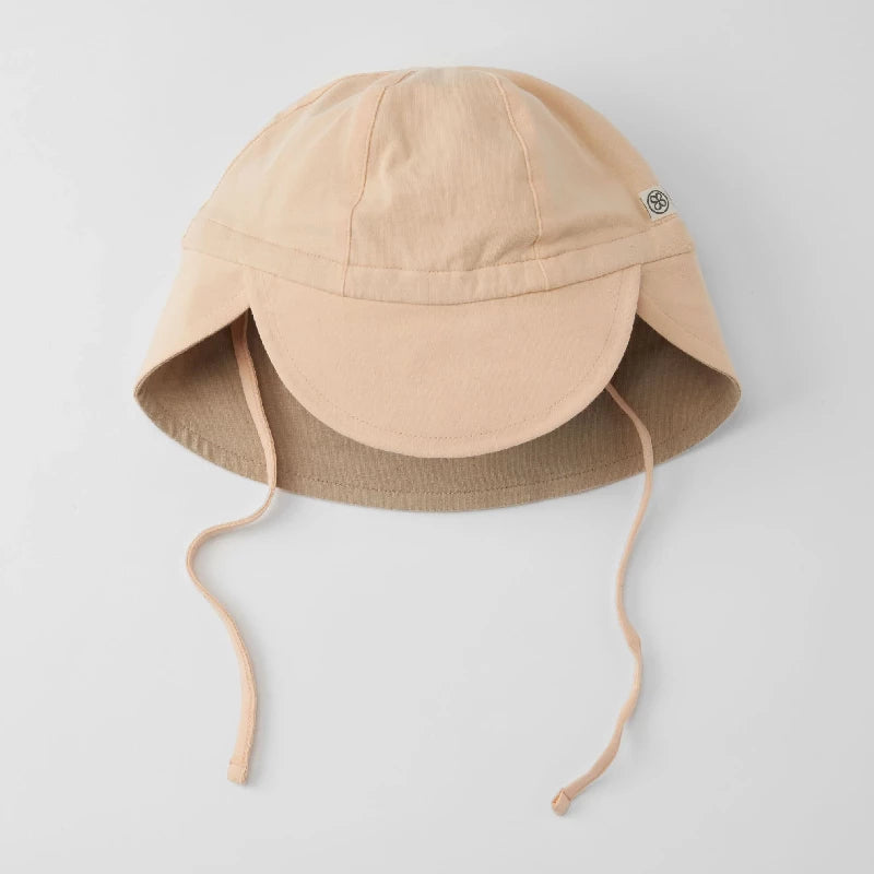 Sun Hat (reversible)   Peachy Summer Sandy Beach (0 6m) fra Cloby