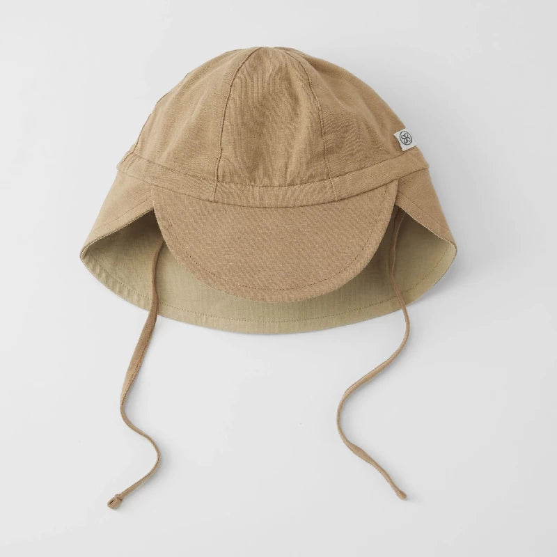 Sun Hat (reversible)   Peanut Brown Sandy Beach (6 12m) fra Cloby