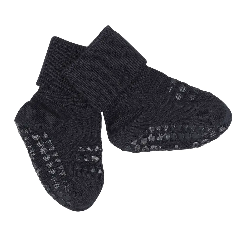 Skridsikre Strømper   Bamboo   Dark Blue   23 26 fra Gobabygo
