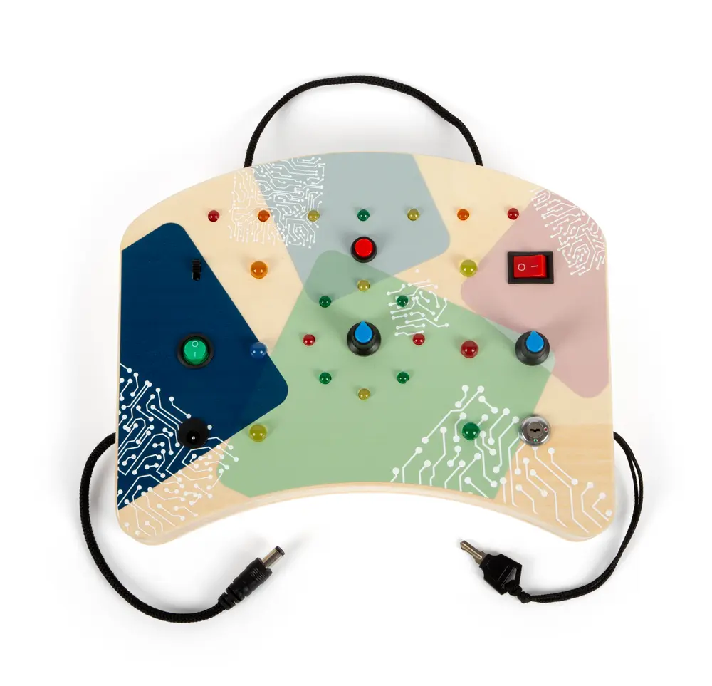 Motorikbræt med LED-lys og knapper fra Small Foot