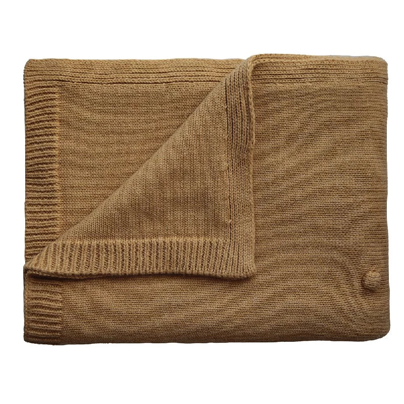 Babytæppe Dots Mustard Melange fra Mushie