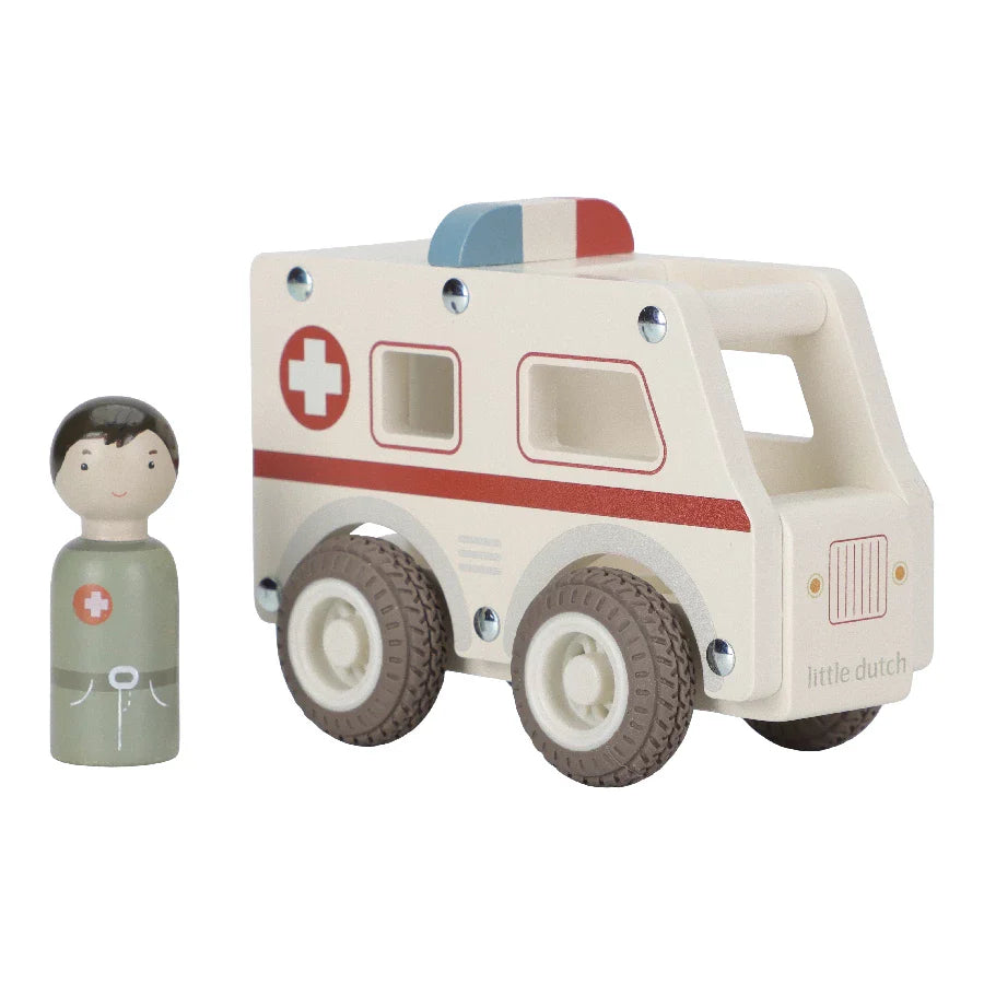Træfigur Ambulance fra Little Dutch
