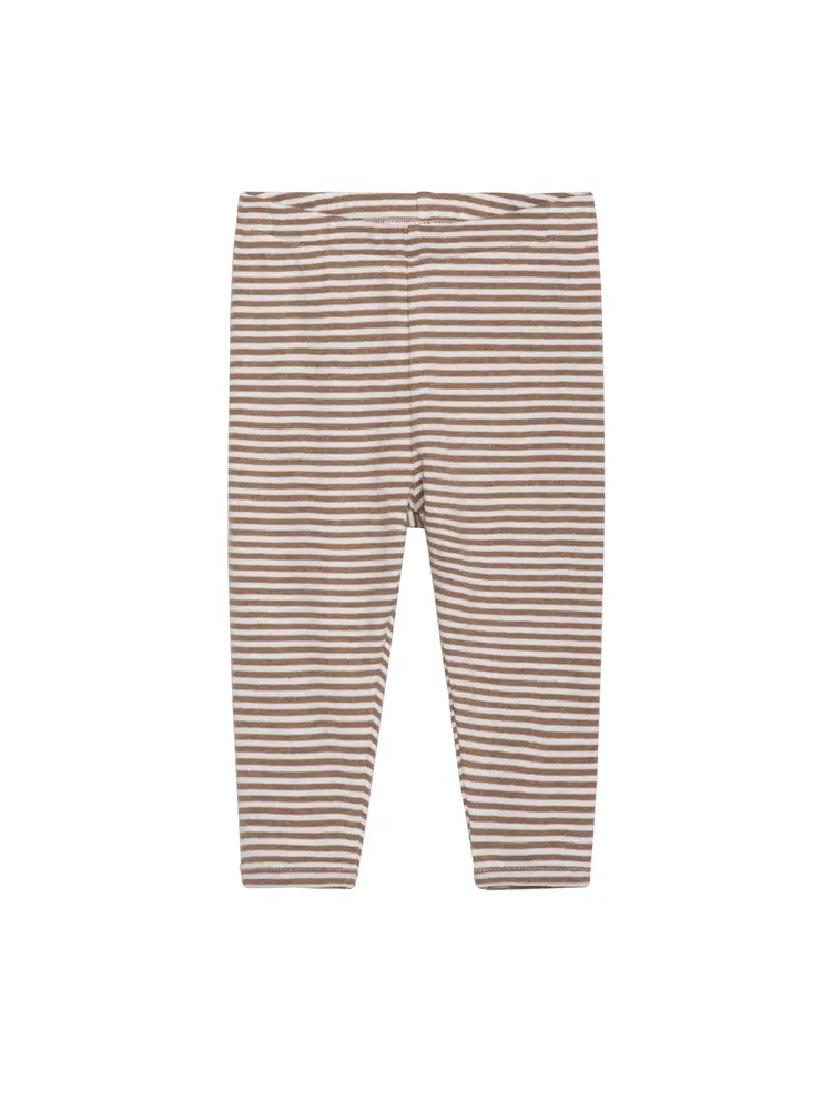 Baby Stribet Leggings   Almond Ow   86   18 Mdr. fra Serendipity Organics