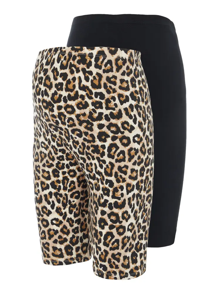 Sannie Jersey Biker Shorts 2 Pak   Black   L fra Mamalicious