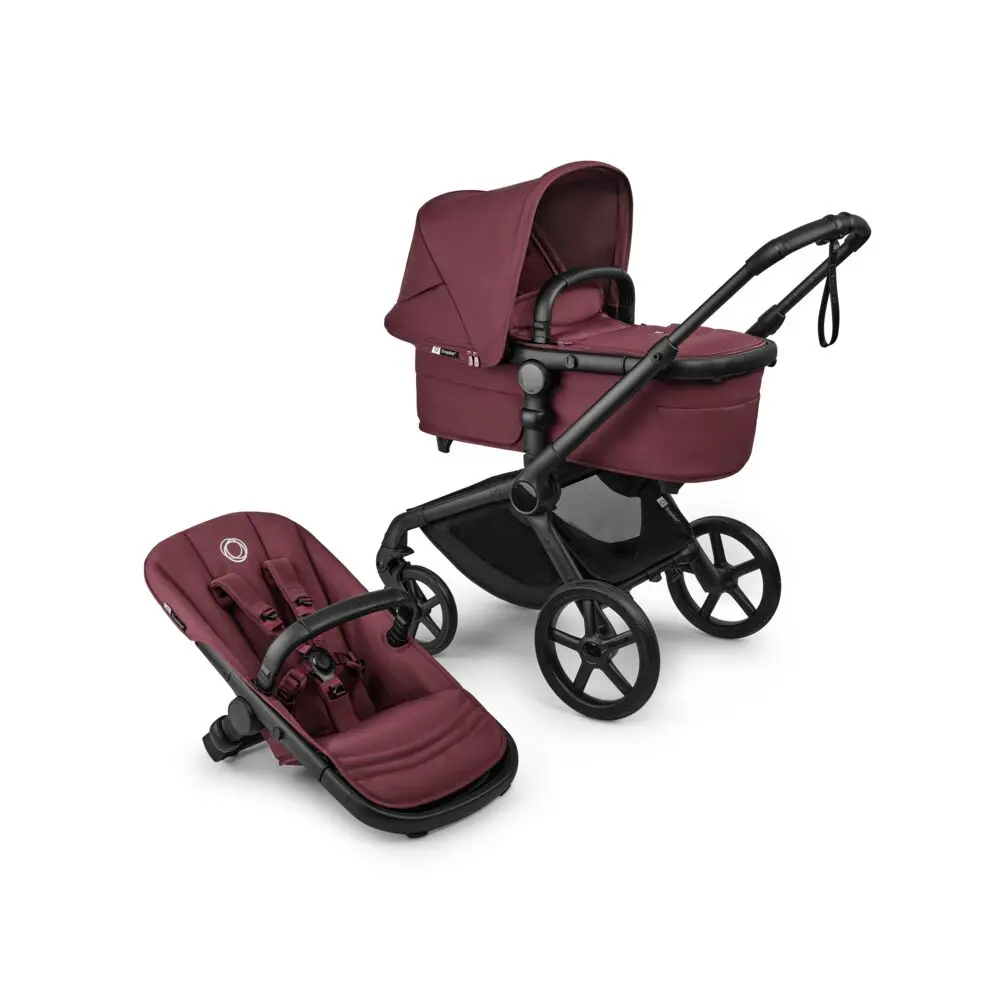 Bugaboo Fox 5 Renew Kombivogn i Black Dark Cherry