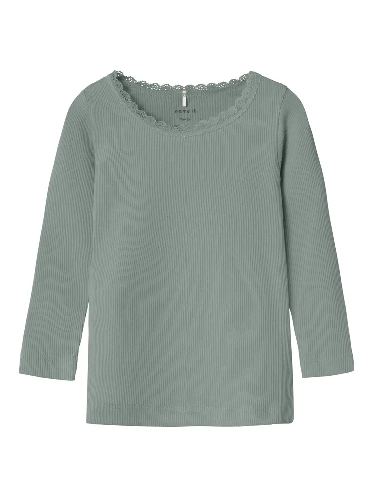 Elegant Langærmet Bluse i Slate Gray fra Name It