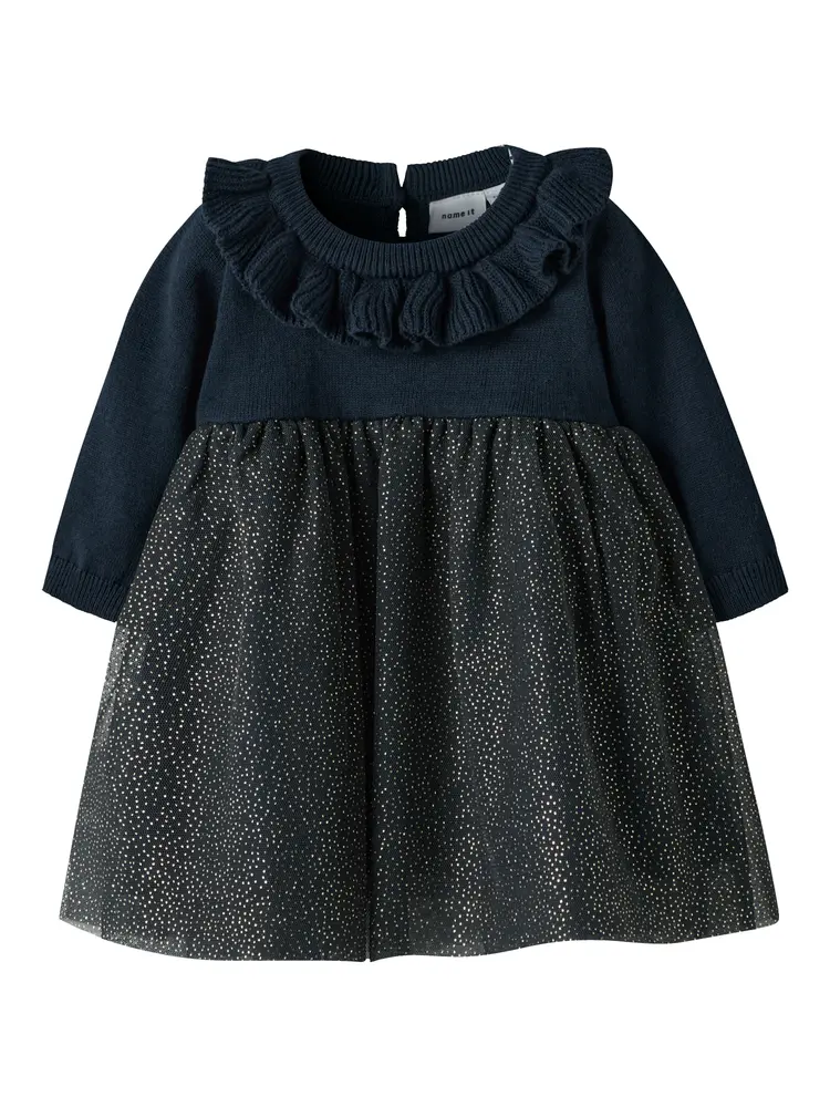 Rolia Strikket Kjole i Navy Blazer til Festlige Anledninger