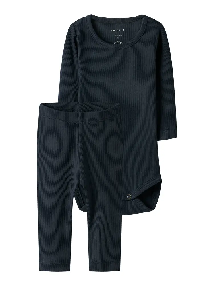 Kab Langærmet Body Legging Sæt   Dark Sapphire   50 fra Name It
