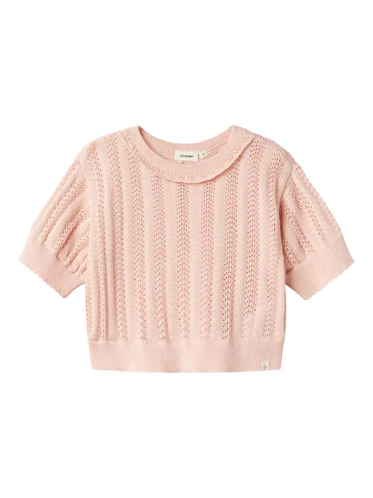 Faria Løs Strik T-shirt i Peach Whip fra Lil' Atelier