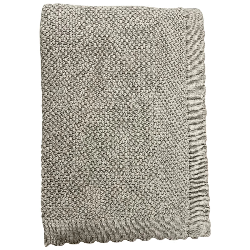 Baby Plaid   Bomuld Strikket Imp. 457   Mos Grøn fra Nørgaard Madsen