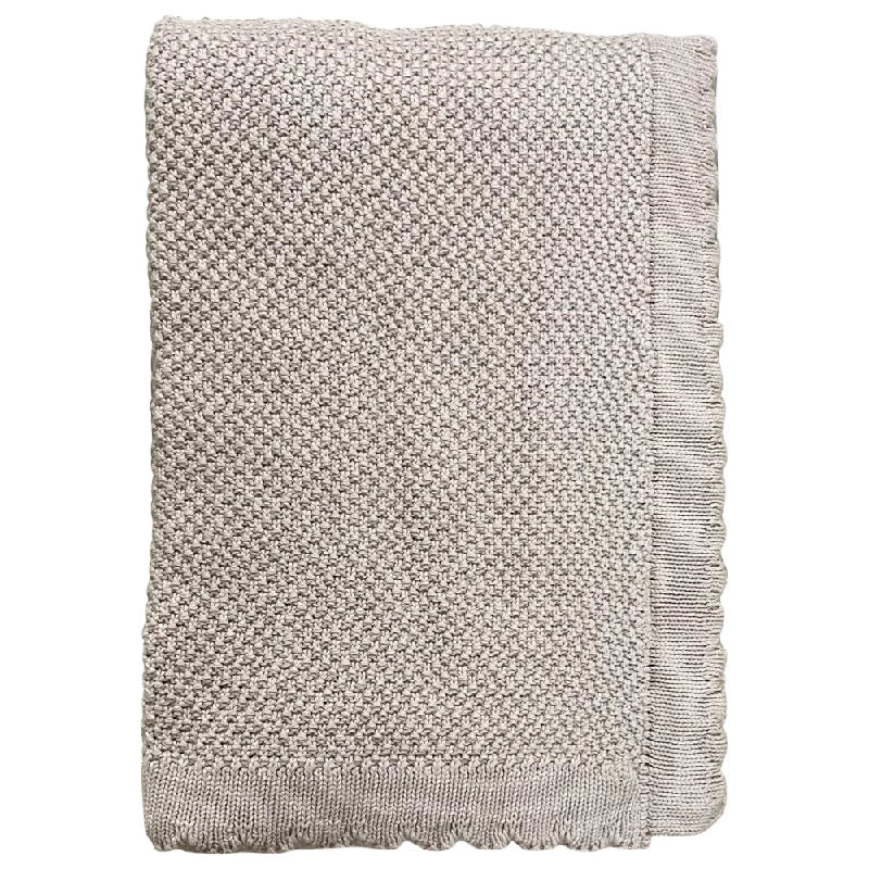 Baby Plaid   Bomuld Strikket Imp. 457   Beige fra Nørgaard Madsen