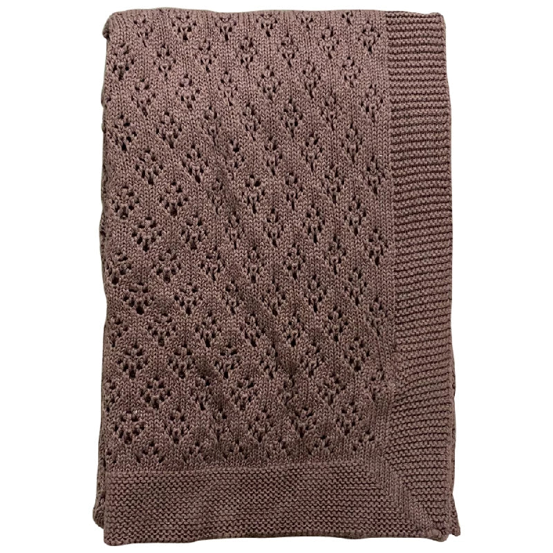 Baby Plaid   Bomuld Strikket Imp. 81a   Mauve fra Nørgaard Madsen