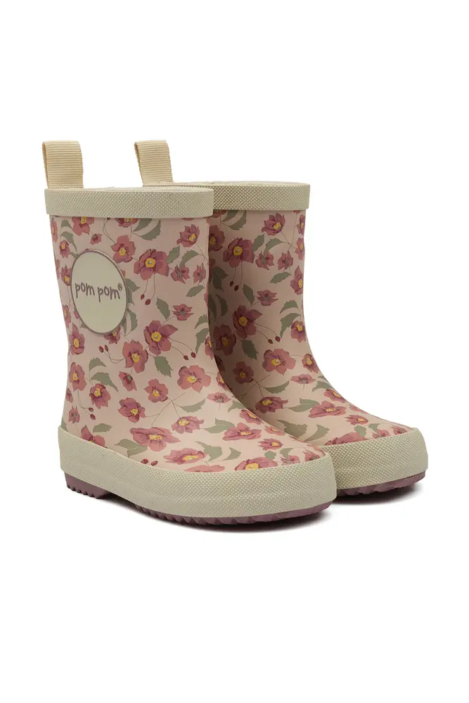 Gummistøvler i naturgummi - Autumn Anemone fra Pom Pom