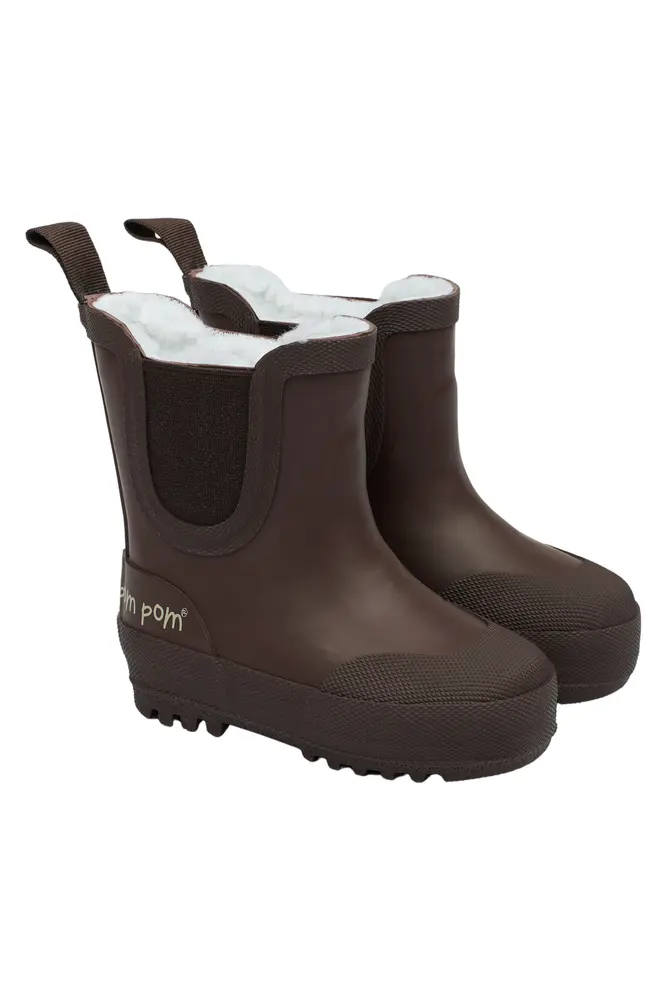 Praktiske termostøvler i chokoladefarve fra Pompom