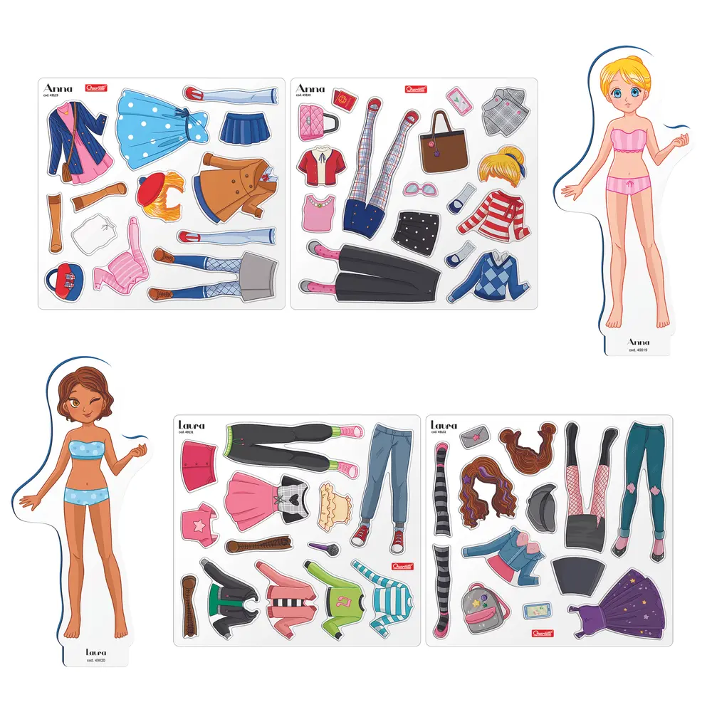 Magnetiske Påklædningsdukker: Bedste Veninder fra Quercetti