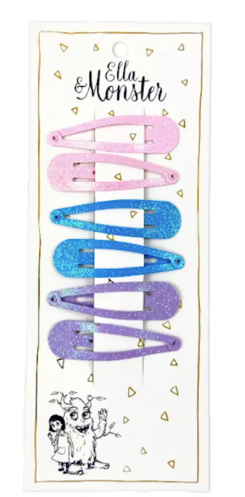 Glitrende Hårclips Sæt fra Ella & Monster - Farverig Stil