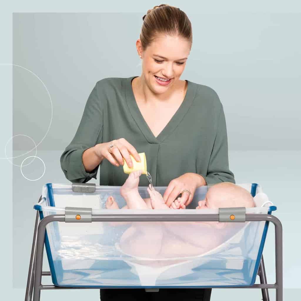 â® Flexi Bathâ® Sampak   Hvid Grå Med Stativ fra Stokke