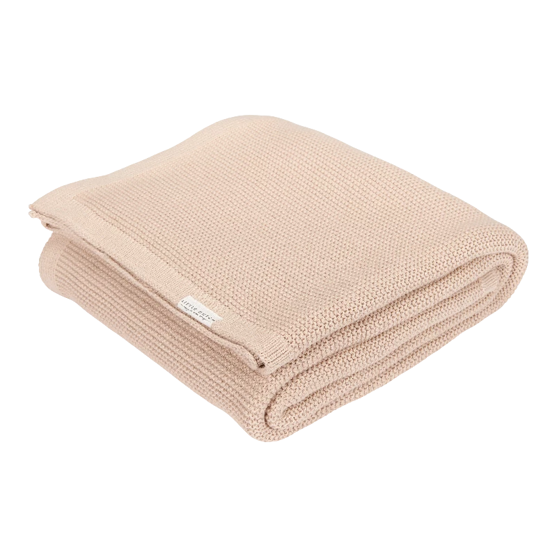 Strikket Tæppe 110x140   Beige fra Little Dutch