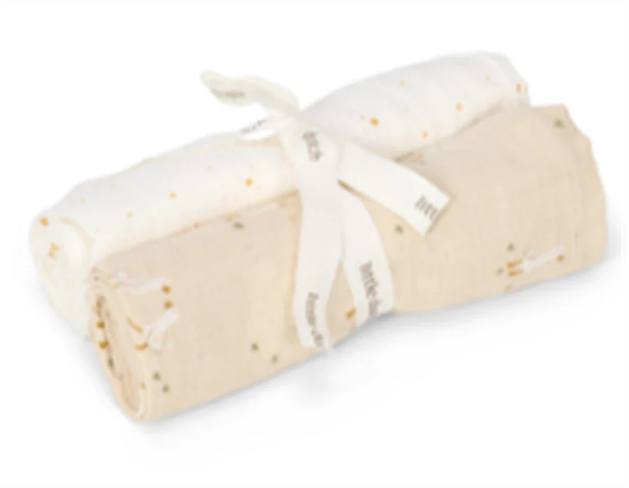 Stofbleer 2 Pak Muslin 70x70   Little Goose fra Little Dutch