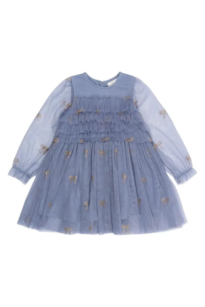 Drømmende Runa Kjole med broderede sløjfer fra The New Siblings
