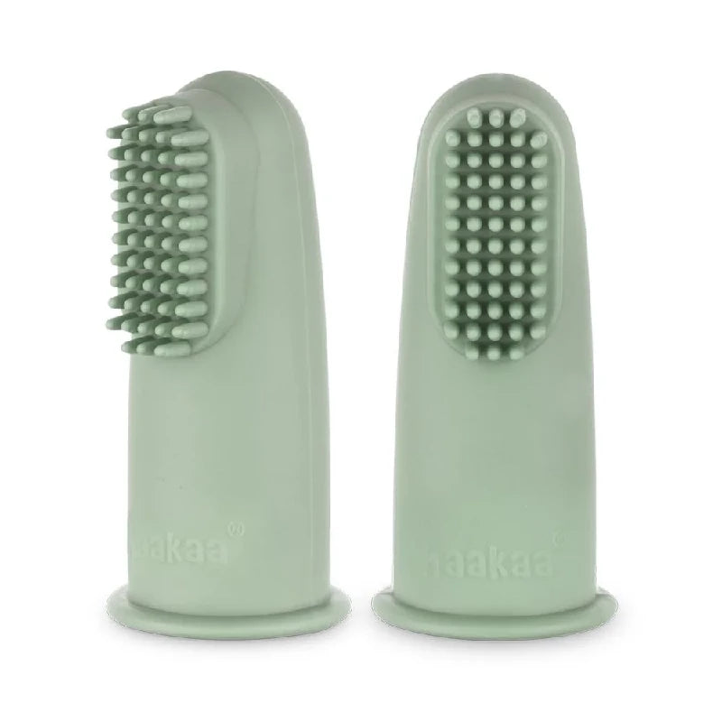 Fingertandbørste   Pea Green fra Haakaa