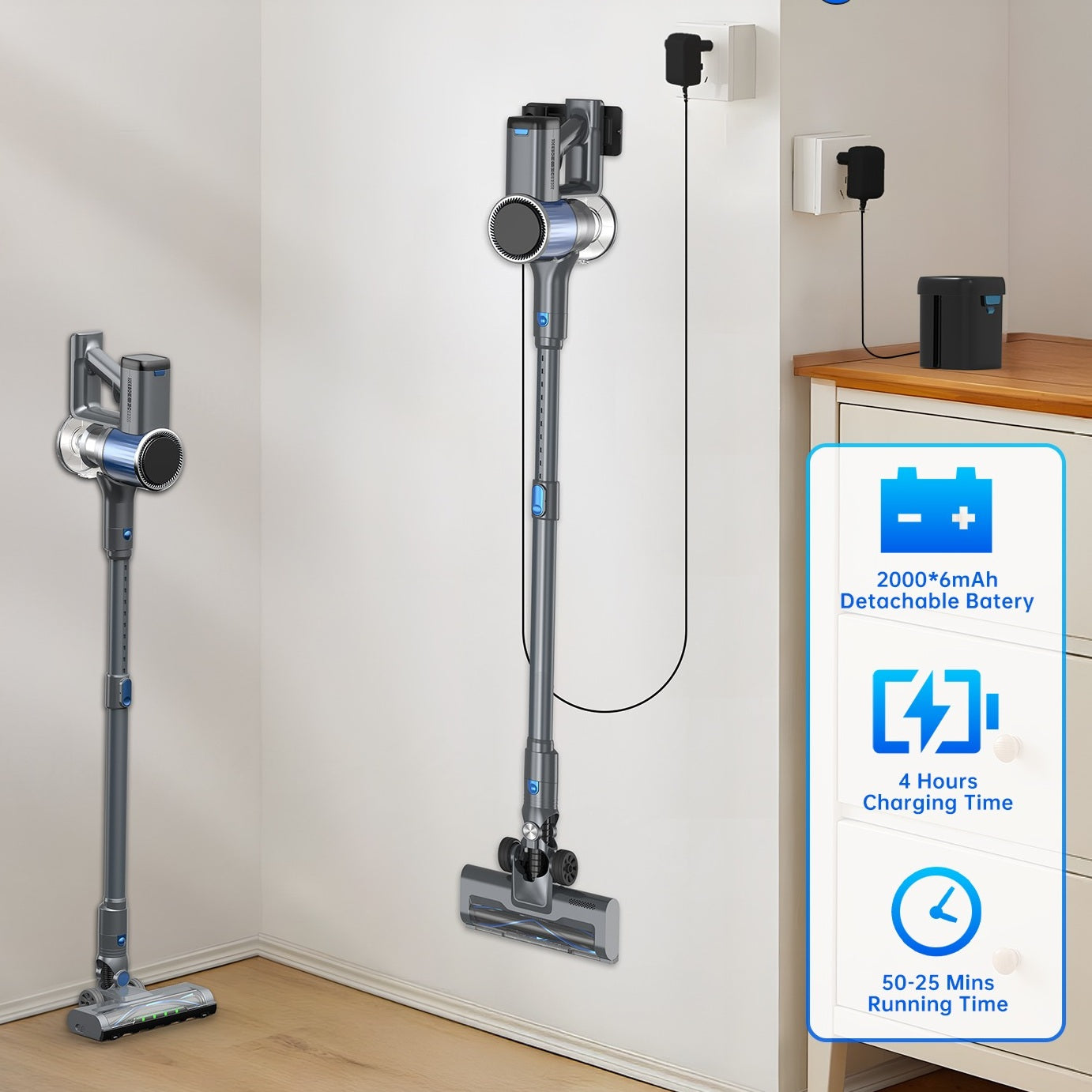 Trådløs Smartnew V10 Støvsuger med 6-i-1 Funktion