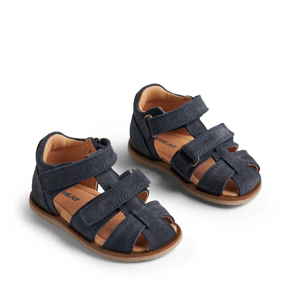 Baya Lukket Sandal   Navy   25 fra Wheat