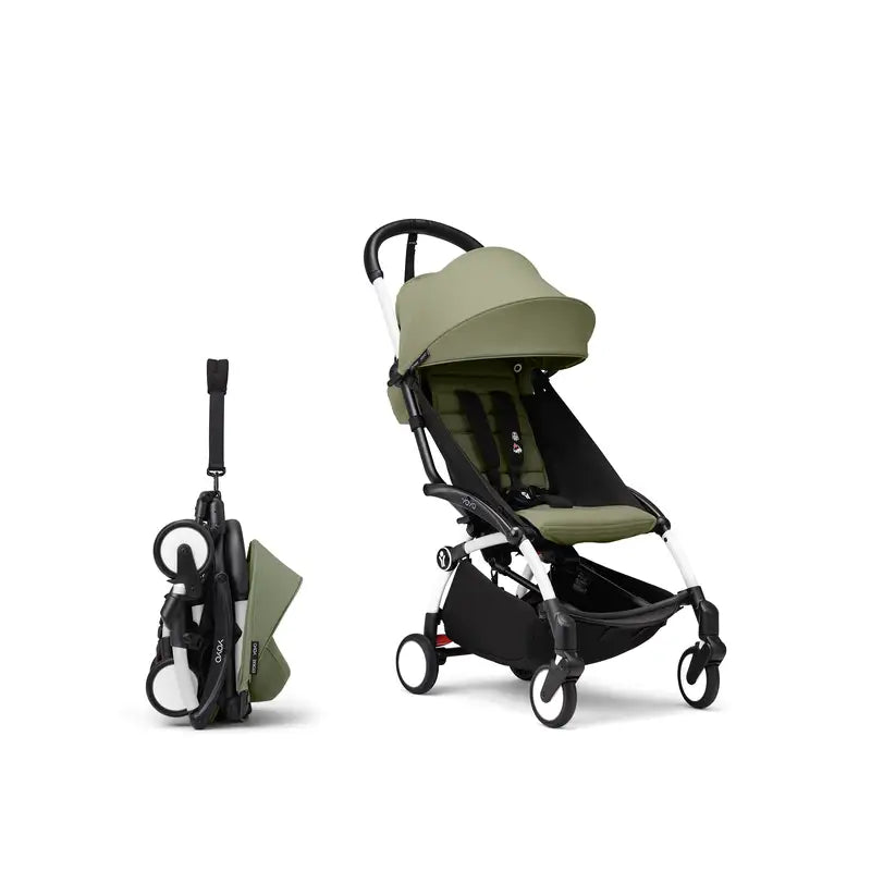 YOYO³ Klapvogn - Olive Hvid fra Babyzen til Rejsen