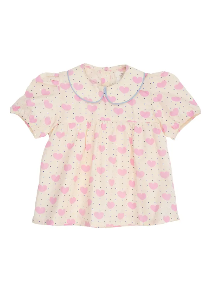 Bluse M. Hjerter   Heart Aop   80 fra Copenhagen Colors
